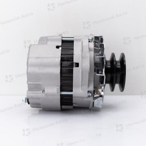 Генератор 24V MMC FUSO / HYUNDAI HD120 8DC9, 10DC, 8M20, без вакуумника, 2 клиновой, фишка квадратная на 2 контакта, KRAUF