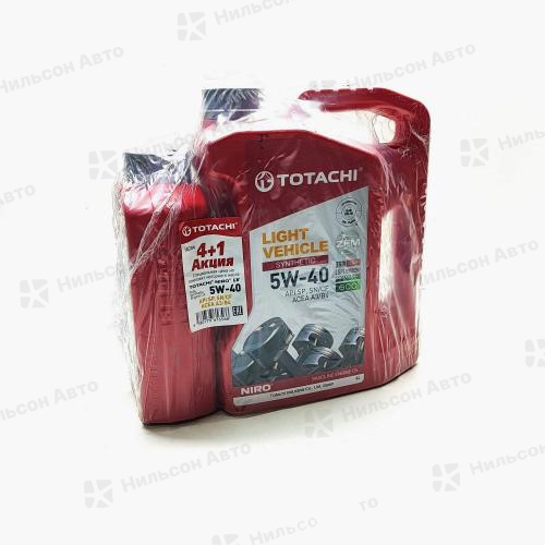 Масло моторное  5W-40 TOTACHI NIRO LV синтетическое (АКЦИЯ 4 +1 л.) SN/CF