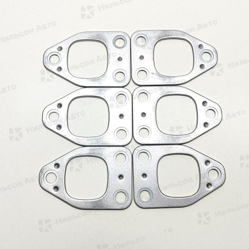 Прокладка выпускного коллектора HINO RANGER H07D, H07C, DRAGONFLYS (металл) (комплект 6 штук)