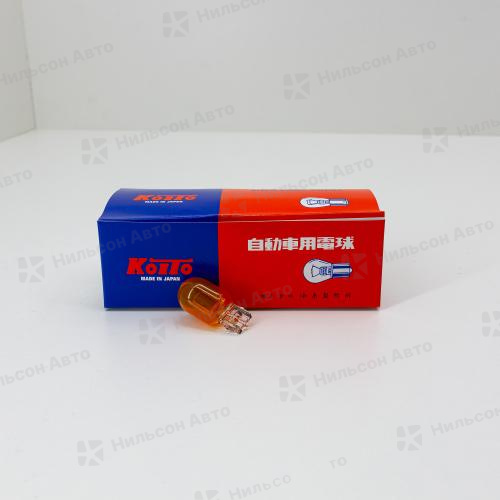Лампочка в габарит на 1 контакт, большая, бесцокольная оранжевая, 12V/WY21W, KOITO