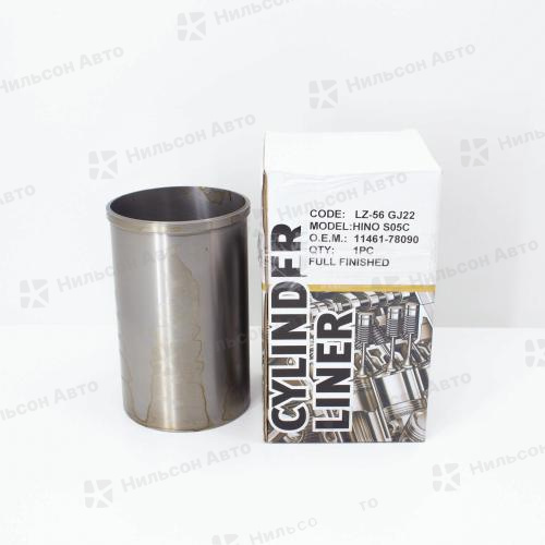 Гильзы поршневые TOYOTA/HINO S05C, S05D, J05D, хонингованные, ZEVS (1 штука)(диаметр 114, длина 188)(с буртиком)