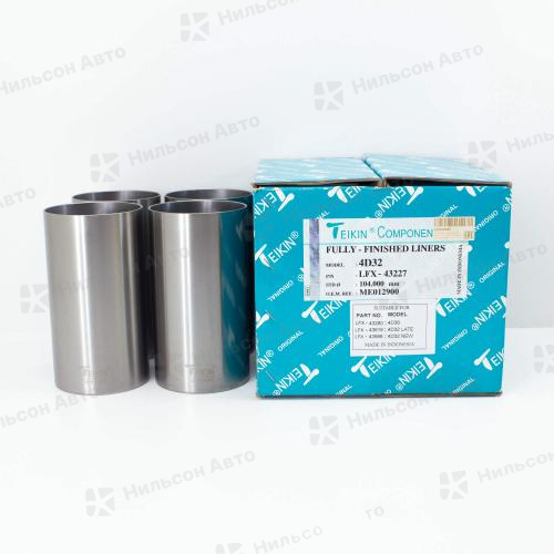 Гильзы поршневые MMC CANTER 4D32, 4D34, 4D36, хонингованные, TEIKIN (комплект 4 шт)