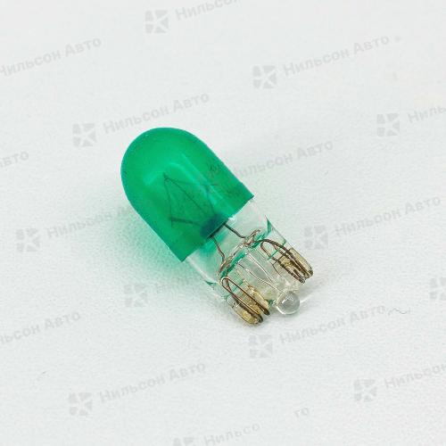 Лампочка бесцокольная большая в панель, 24V, W3W (зеленый колпачок) TOYOTA, оригинал (БОКС)