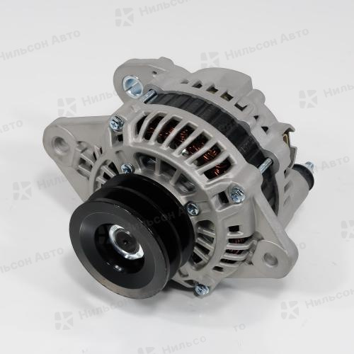 Генератор 24V MMC CANTER/HYUNDAI 4D33, без вакуумника, 2 клиновой, фишка прямоугольная на 2 контакта, 35 Amp, TESLA