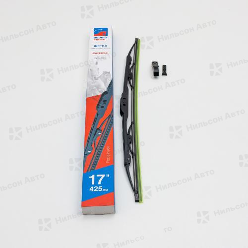 Щетка стеклоочистителя каркасная, 42,5 см, UNIVERSAL, DOUBLE FORCE