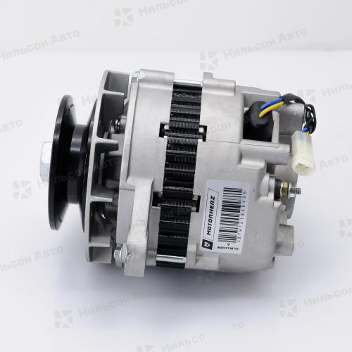 Генератор 24V MMC FUSO 8DC9, 8DC10, без вакуумника, 1 клиновой, фишка выносная 2 контакта буквой Т, 50Amp, MOTORHERZ