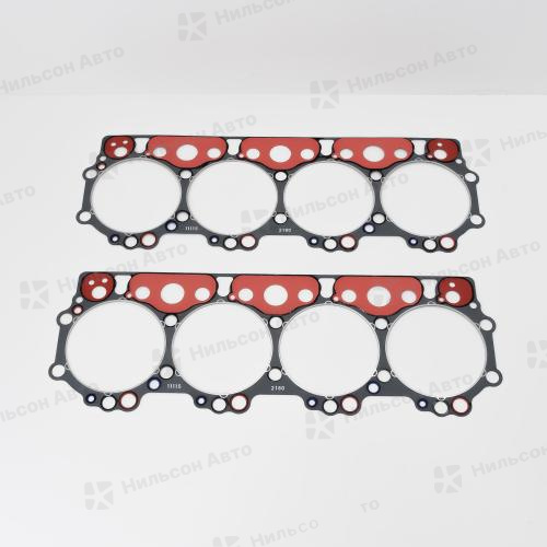 Прокладка головки блока HINO PROFIA, F17C, F17D, F17E, (комплект 2 шт), QUNZE (металл)