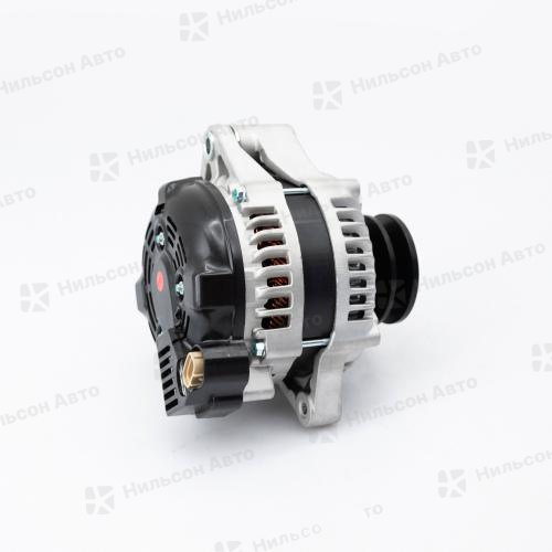 Генератор 24V HINO 300/TOYOTA DYNA N04C, без вакуума, 2 клиновой, фишка прямоугольная на 3 контакта, 80 Amp, KRAUF