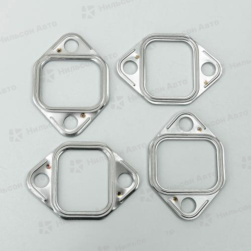 Прокладка выпускного коллектора MMC CANTER 4D30-36, QUNZE (металл) (комплект из 4 шт)