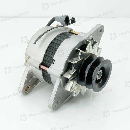 Генератор 24V HINO RANGER H07D, H07C, J08C без вакуума, 2 клиновой, 55A, фишка квадратная на 4 контакта выносная, KRAUF