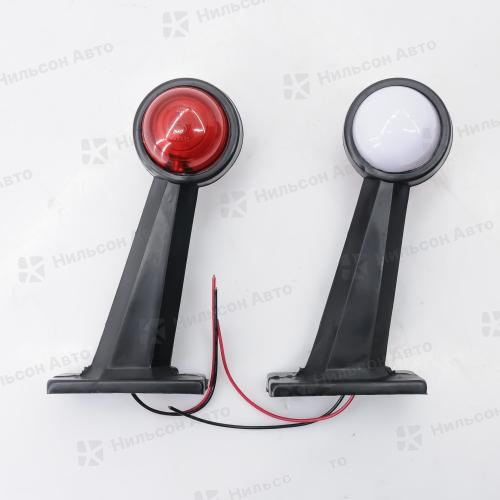 Габарит, на будку, красный/белый, (на стойке/выносной/комплект из 2 штук/длина 12 см), ZEVS