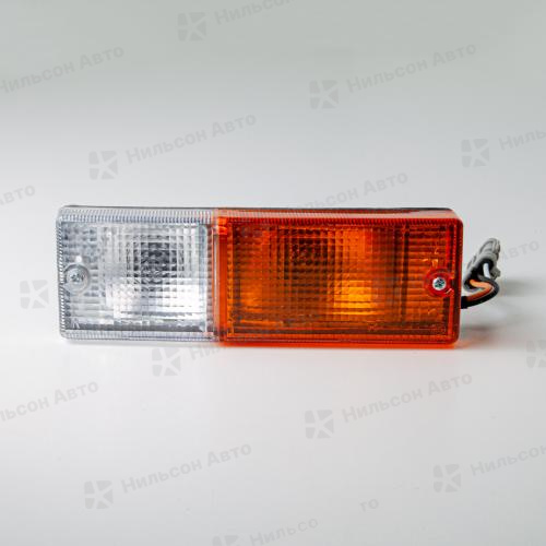 Поворот в бампер, ISUZU FORWARD, правый, (бело-оранжевый), ZEVS