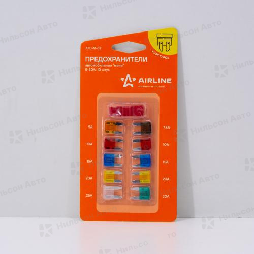 Набор предохранителей, MINI, 5-30A, с экстрактором, (10 шт), AIRLINE