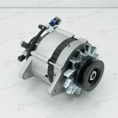 Генератор 12V ISUZU ELF 4JA1, 4JB1, 4JG2 вакуумник сзади, 1 клиновой, фишка круглая 3 контакта, 50 Amp, KRAUF