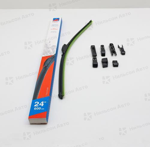 Щетка стеклоочистителя бескаркасная, 60 см, All Seasons, DOUBLE FORCE