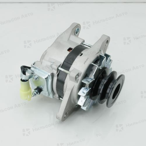 Генератор 24V ISUZU FORWARD 6HE1, 6HH1, 6HL1 без вакуума, шкив 2 клиновой, фишка круглая на 3 контакта, 45Amp, KRAUF
