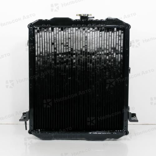 Радиатор двигателя ISUZU ELF 4HG1, медный с заливной, в517*ш466 (без бачков), ZEVS (с рамкой)