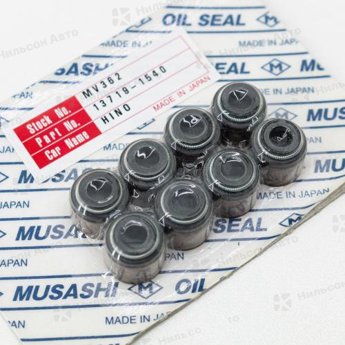 Маслосъемные колпачки HINO PROFIA P09C, P11C, MUSASHI (комплект 8 шт)