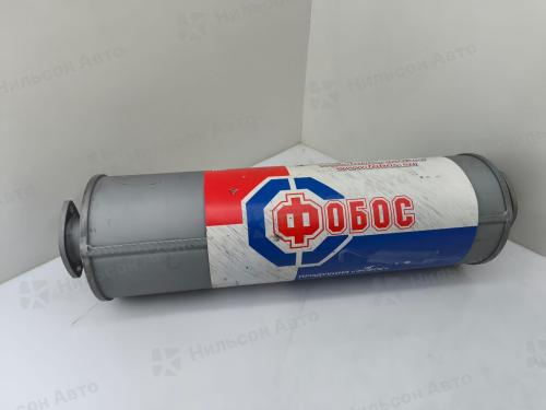 Бочка глушителя ISUZU ELF NQR/NPR 4HK1, 610*180 труба по центру, 2 фланца на 64 мм, ФОБОС