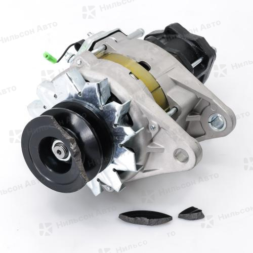 Генератор 24V ISUZU FORWARD 6BD1, 6BG1 вакуумник сзади большой, 2 клиновой, фишка на 2 контакта + 1 контакт, 45A, УЦЕНКА(без шкива), KRAUF