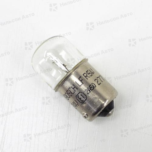 Лампочка в габарит на 1 контакт маленькая, 24V/R5W, BOSCH