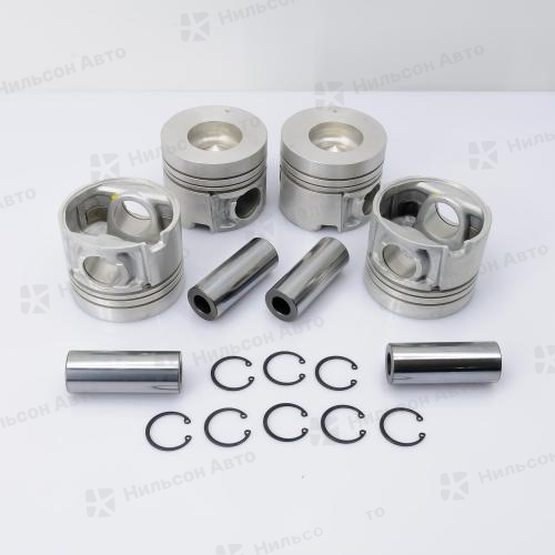 Поршень NISSAN ATLAS FD42, FD46 TEIKIN (комплект 4 шт) (диаметр 108, палец 36, высота 87, форкамера 55, 3 кольца 3*2*4)