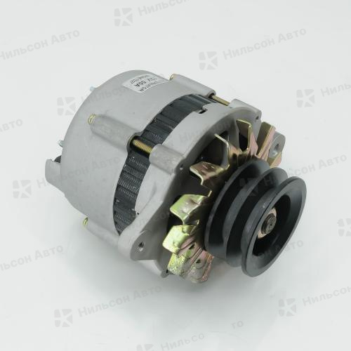 Генератор 12V NISSAN TD27, без вакуумника, 2 клиновой, фишка прямоугольная 2 контакта параллельно, 50A, Nilson Auto Parts