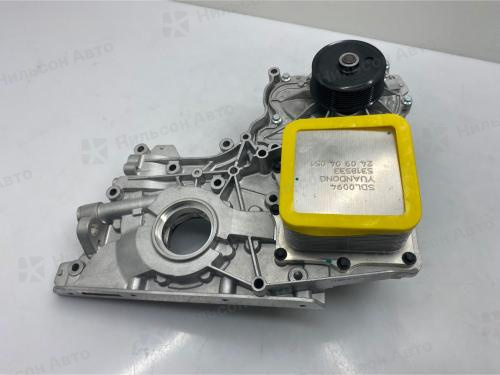 Насос масляный CUMMINS ISF 2.8, EURO-4, оригинал (маслонасос в сборе с лобовой крышкой, с датчиком положения коленвала)