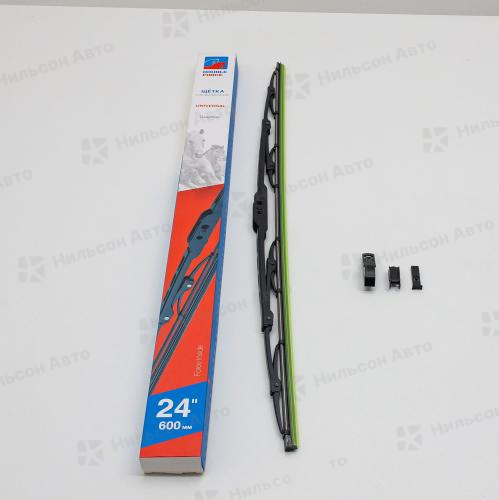 Щетка стеклоочистителя каркасная, 60 см, UNIVERSAL, DOUBLE FORCE