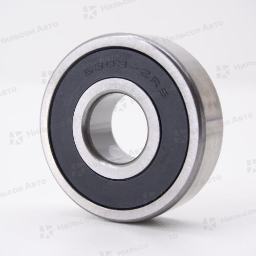 Подшипник маховика/ролика 6303, KRAUF (закрытый, пластиковая крышка, 17*47*14)