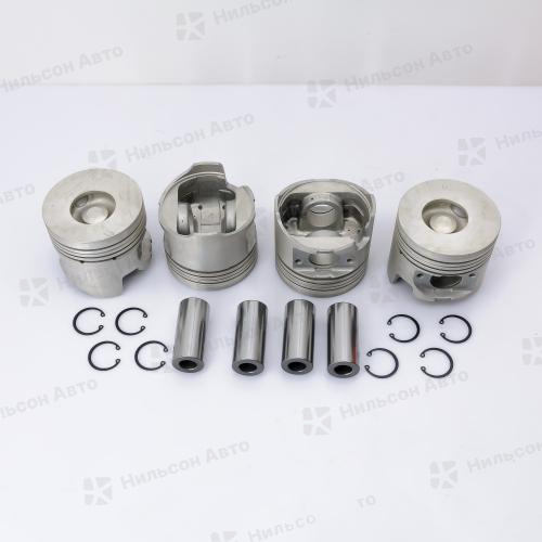 Поршень ISUZU ELF 4HG1 TEIKIN (комплект 4 шт) (диаметр 115, высота 104, форкамера 51, палец 36, кольца 3/2,5/4)