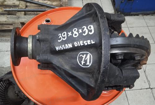 Редуктор заднего моста NISSAN DIESEL/ATLAS, 5 т, R16 на 6 шпилек, пл/хв 39/8, шлицов 39, фланец , 77*77, б/у