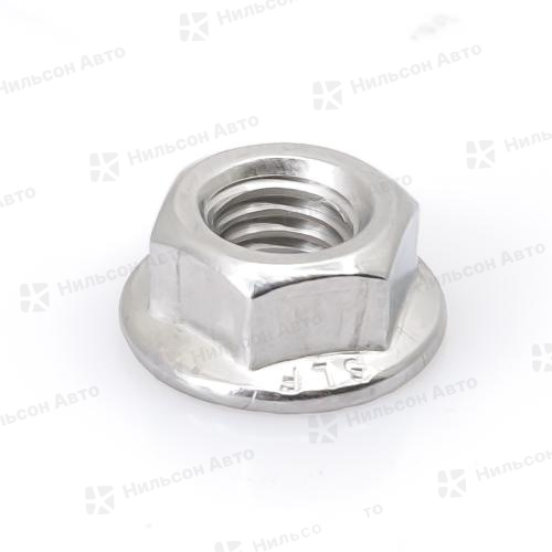 Гайка M8*1.25, с фланцем, нержавейка, лицензия