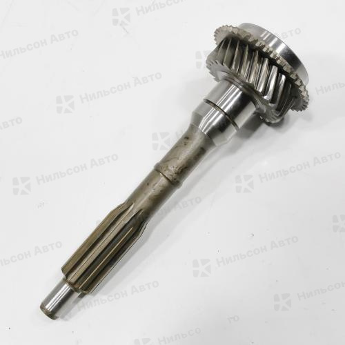 Вал МКПП первичный ГАЗЕЛЬ/СОБОЛЬ, 5-ступ, оригинал (z1=10 зубьев, z2=25 зубьев, z3=42 зубьев, L=255mm)