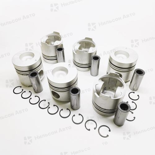 Поршень MMC FUSO 6D14, вид 1, IZUMI (комплект 6 шт) (диаметр 110, высота 115.8, диаметр пальца 38, диаметр форкамеры 57, кольца 3*2*5)