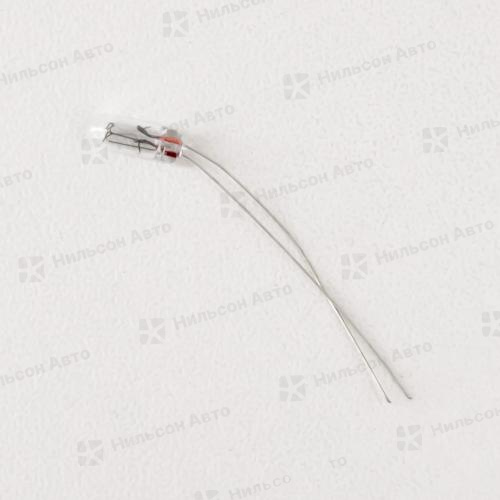 Лампочка в панель маленькая, безцокольная, с усами 2 см, 12V/W1,2W, AVS 
