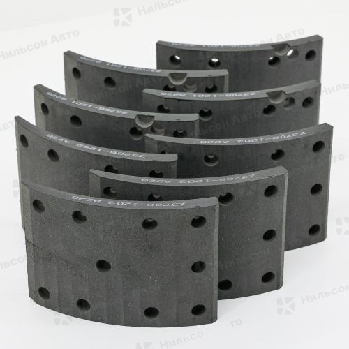 Тормозные накладки T370-1201/T370-1202, ZEVS  HINO 500 перед размер 120*14*185