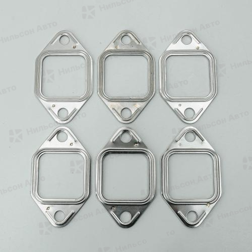 Прокладка выпускного коллектора MMC FUSO 6D16, 6D17, 6M61, TONYCO (металл) (комплект из 6 штук)