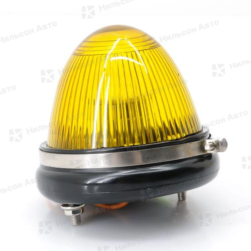Габарит на будку (круглый/желтый/стеклянный) 24V, Nilson Auto Parts