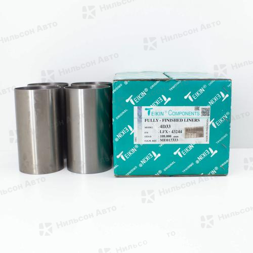 Гильзы поршневые MMC CANTER 4D33, хонингованные, TEIKIN (комплект 4 шт)(диаметр 108, длина 200)