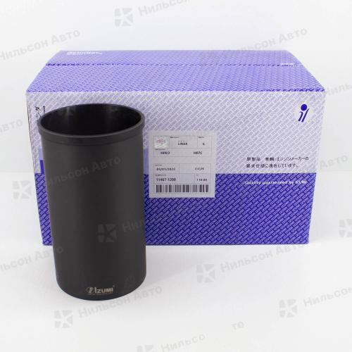 Гильзы поршневые HINO RANGER H06C, H07C, H07D, хонингованные, IZUMI (комплект 6 шт) (c буртиком, фосфатированные)