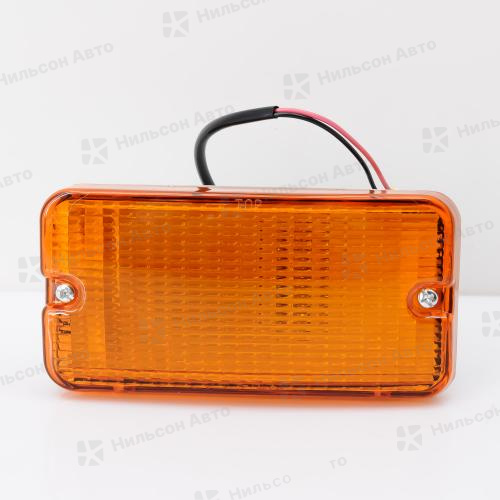 Поворот в бампер HINO RANGER, левый, (оранжевый/со скосом), Nilson Auto Parts