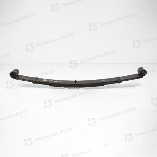 Рессора передняя NISSAN ATLAS H41, 1185*10*70 со смещенным ц.о., 4 листа, втулка 40*43*22, с хомутами, ZEVS