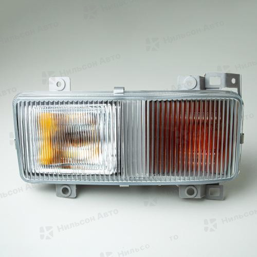 Фара противотуманная, MITSUBISHI FUSO, 1997-2008, левая, (желтая/с поворотником), ZEVS