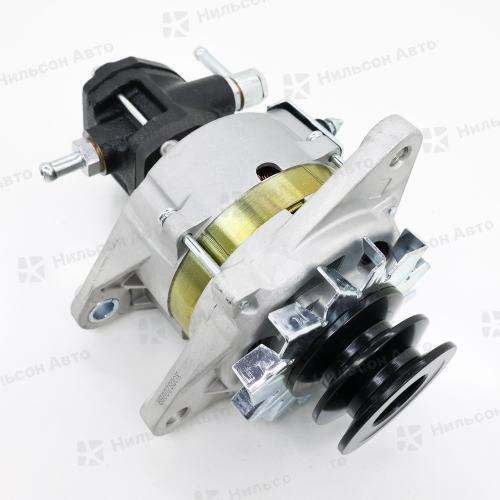 Генератор 24V ISUZU FORWARD 6BD1, 6BG1 вакуумник сзади большой, 2 клиновой, фишка на 2 контакта + 1 контакт, 45A, KRAUF