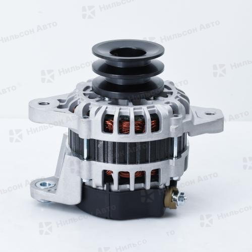 Генератор 24V HYUNDAI HD120, без вакуума, шкив 2 клиновой, фишка на 2 контакта, 24V, 50A, KRAUF