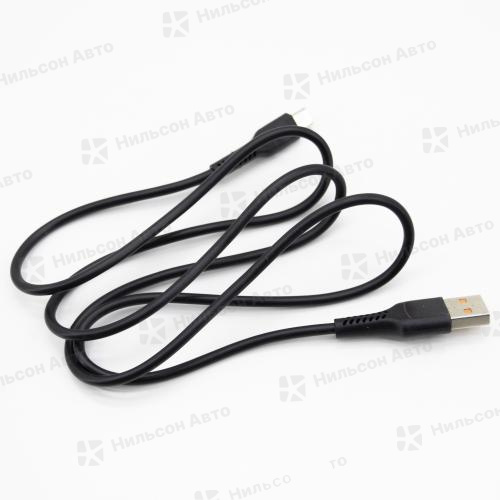 Кабель, USB micro, 2.1А, (длина 1 м/черный), WALKER 