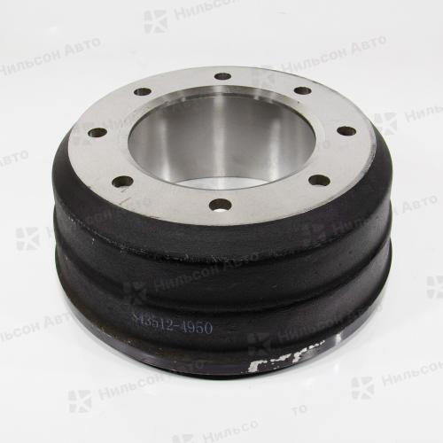 Барабан тормозной задний HINO 500, R19,5 на 8 шпилек, вид 2, GTP (370dвнутр*155ширколодки*285центршпилек*214посадступица*190hобщая)