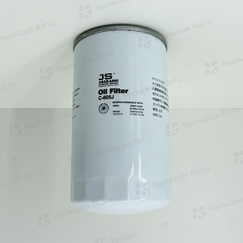 Фильтр масляный C-605 JS ASAKASHI (1 шт с вмятиной)