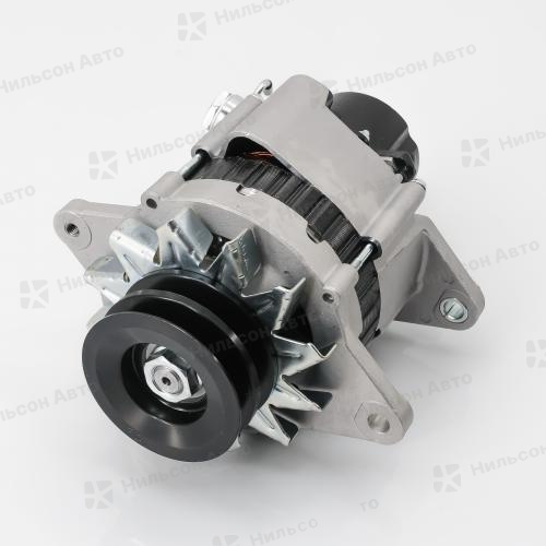 Генератор 12V NISSAN TD23-27, BD30 вакуумник сзади большой, 2 клиновой, фишка овальная 2 контакта параллельно, 70A, TESLA